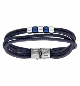 BRACELET ACIER ET CUIR...