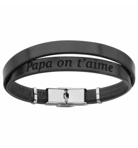 BRACELET ACIER ET CUIR...