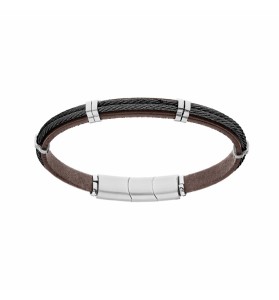 BRACELET ACIER ET CUIR...