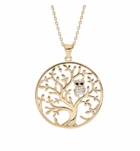 COLLIER PLAQUÉ OR ARBRE DE...