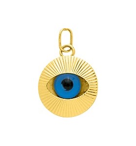 Pendentif rond œil bleu RM2741