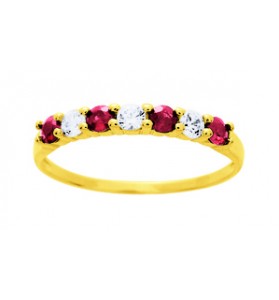 Bagues Rubis et Zirconium