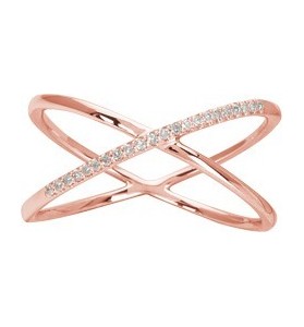 Bague fantaisie en or rose...