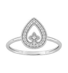 Bague en or blanc avec...