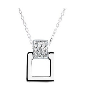 Collier en or blanc avec...