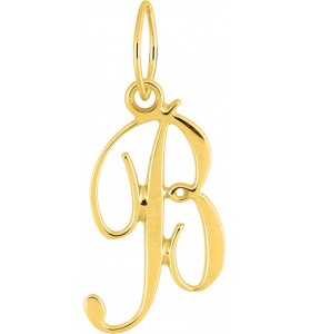 Pendentif initiales B en or...